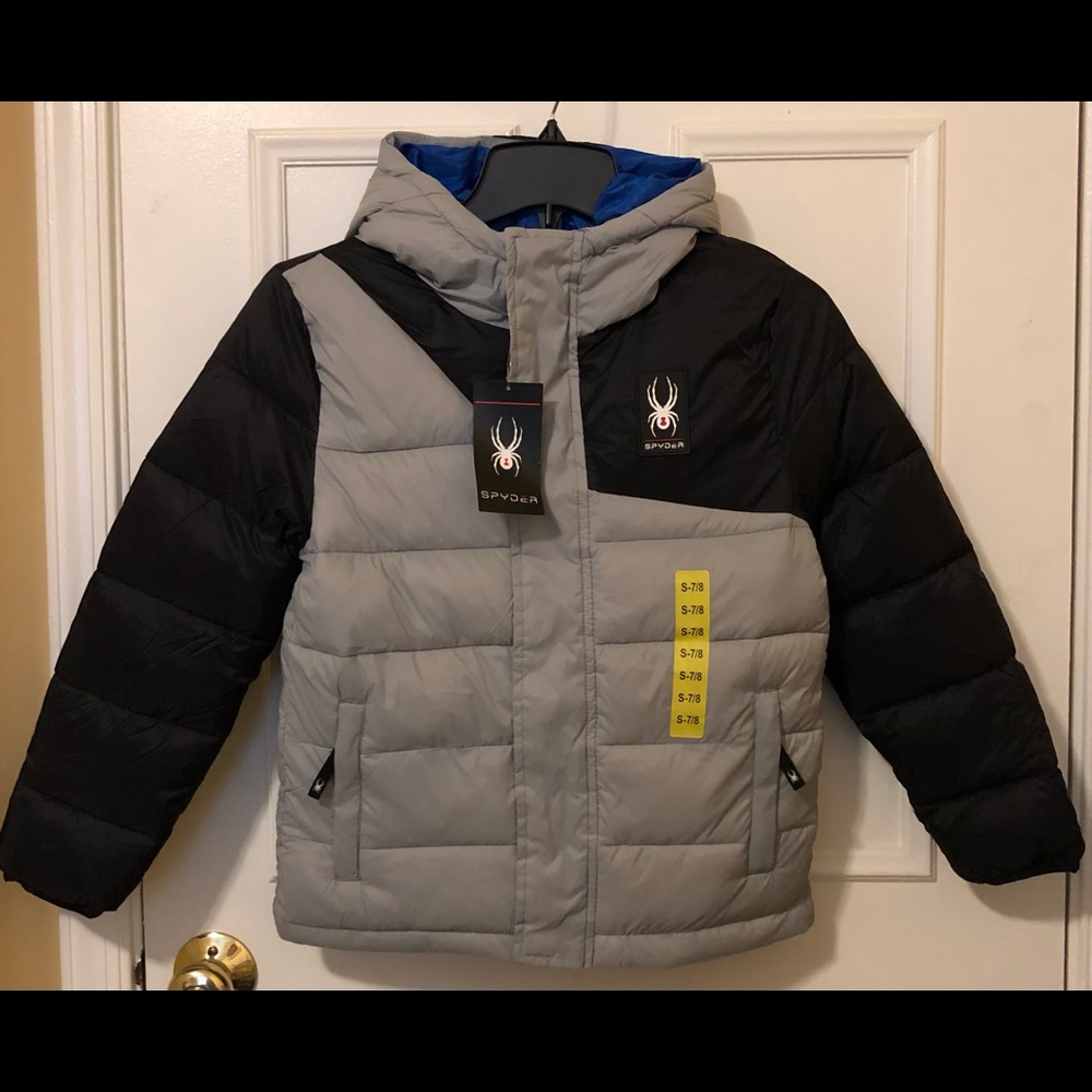 Spyder boys youth puffer jacket, Gray
